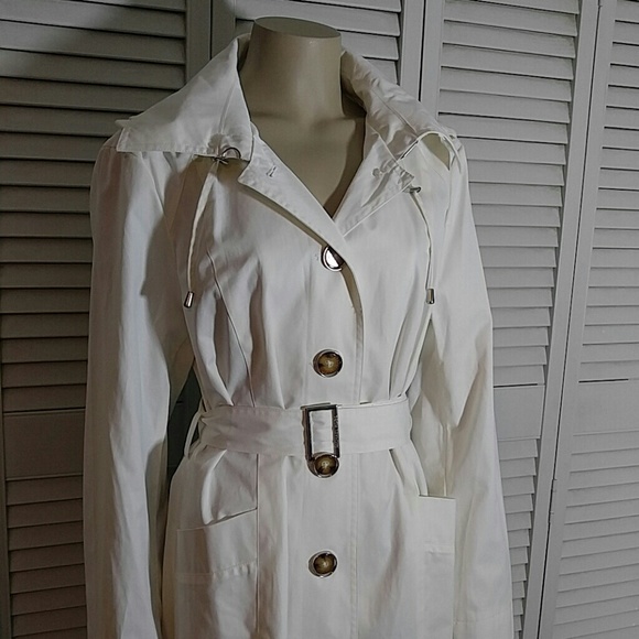 MICHAEL Michael Kors Jackets & Blazers - Michael Kors White Trench Coat - Size Large